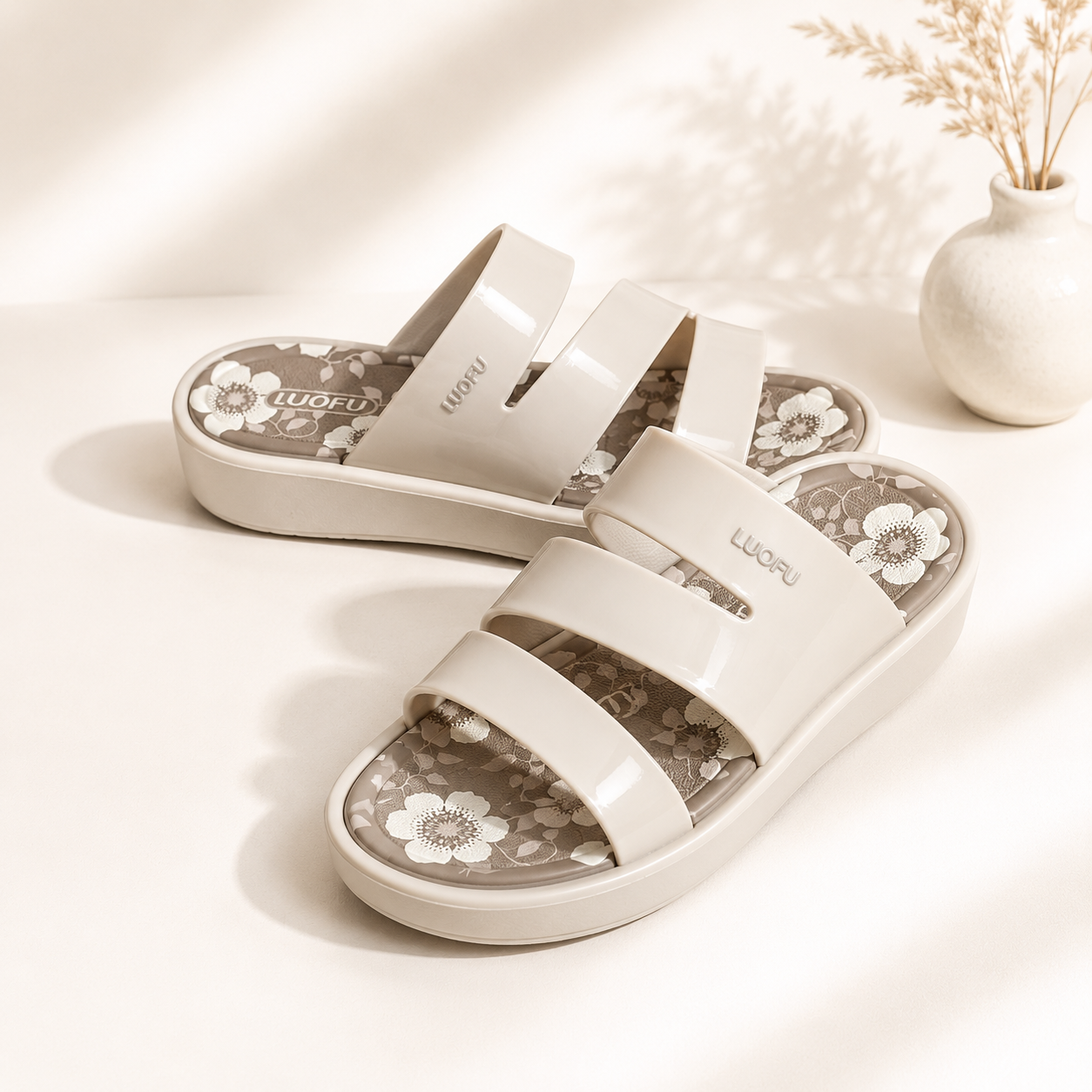 EXTRA CONFORT – Beige Florale