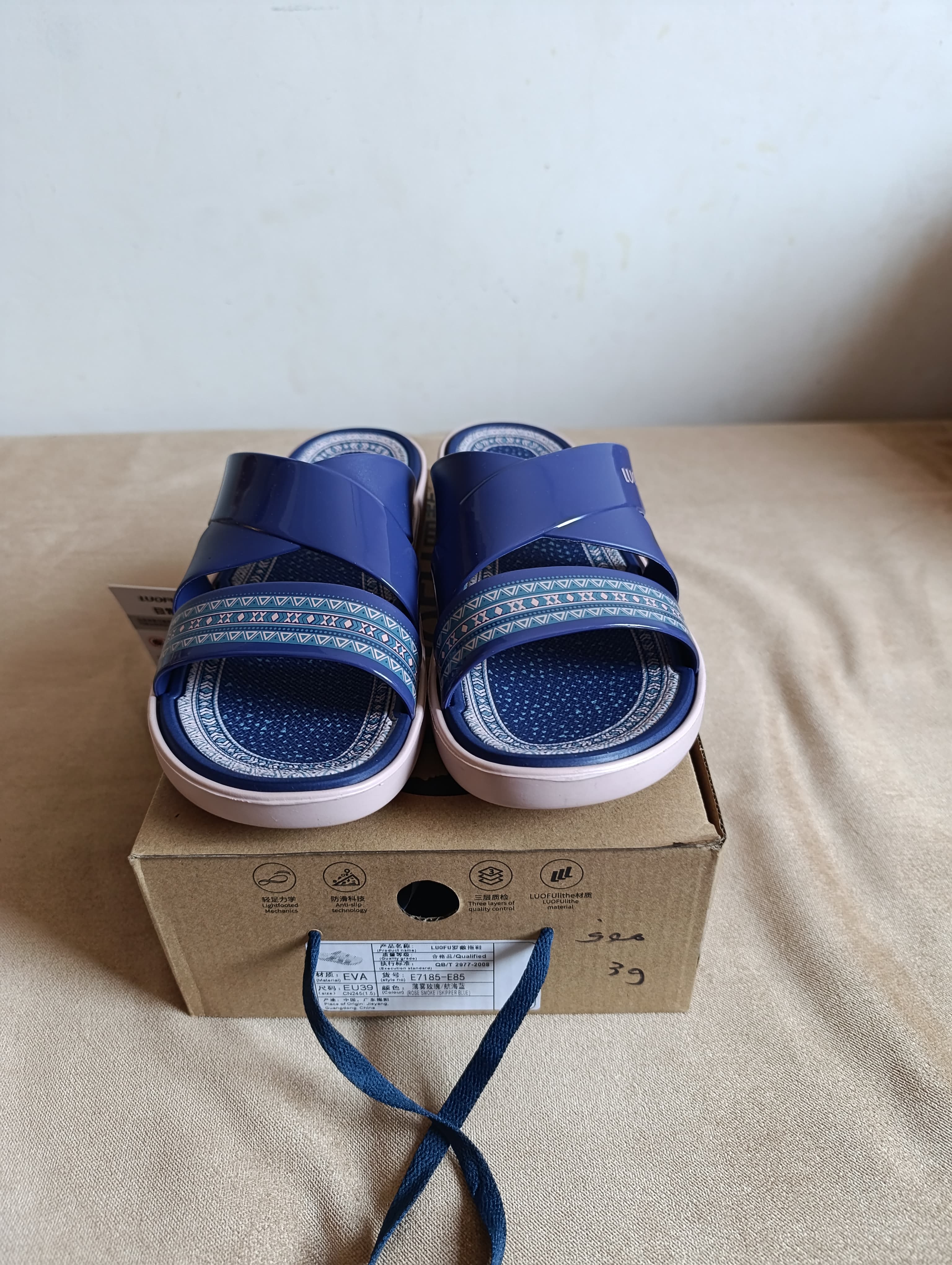 Sandales Femme LUOFU – Bleu Marine