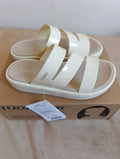 Sandales Femme LUOFU – Blanc Crème Triple Bride