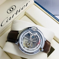 Luxury watch in authentic Cartier presentation box
