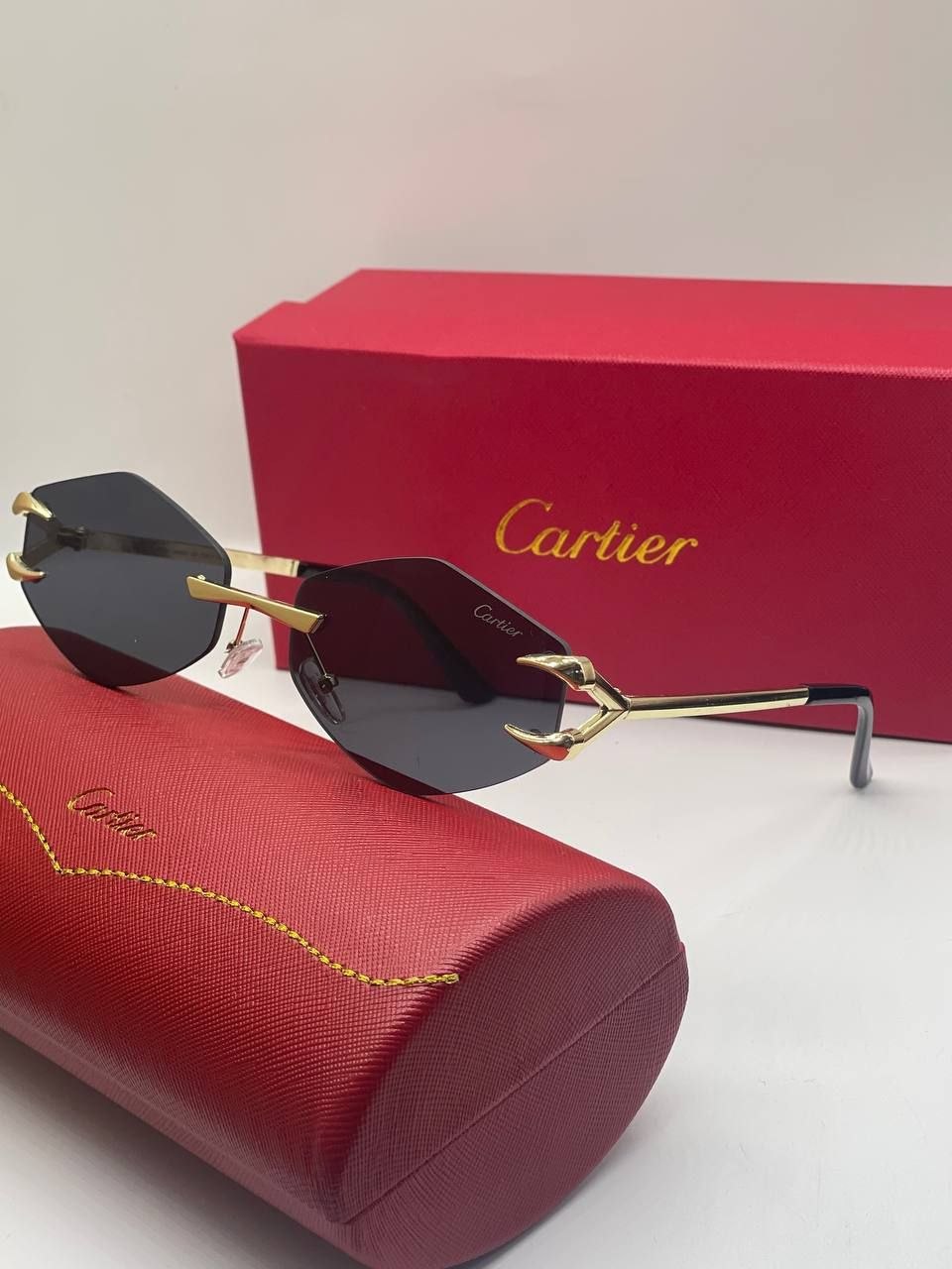 Cartier Panthère Rimless Octagonal Sunglasses
