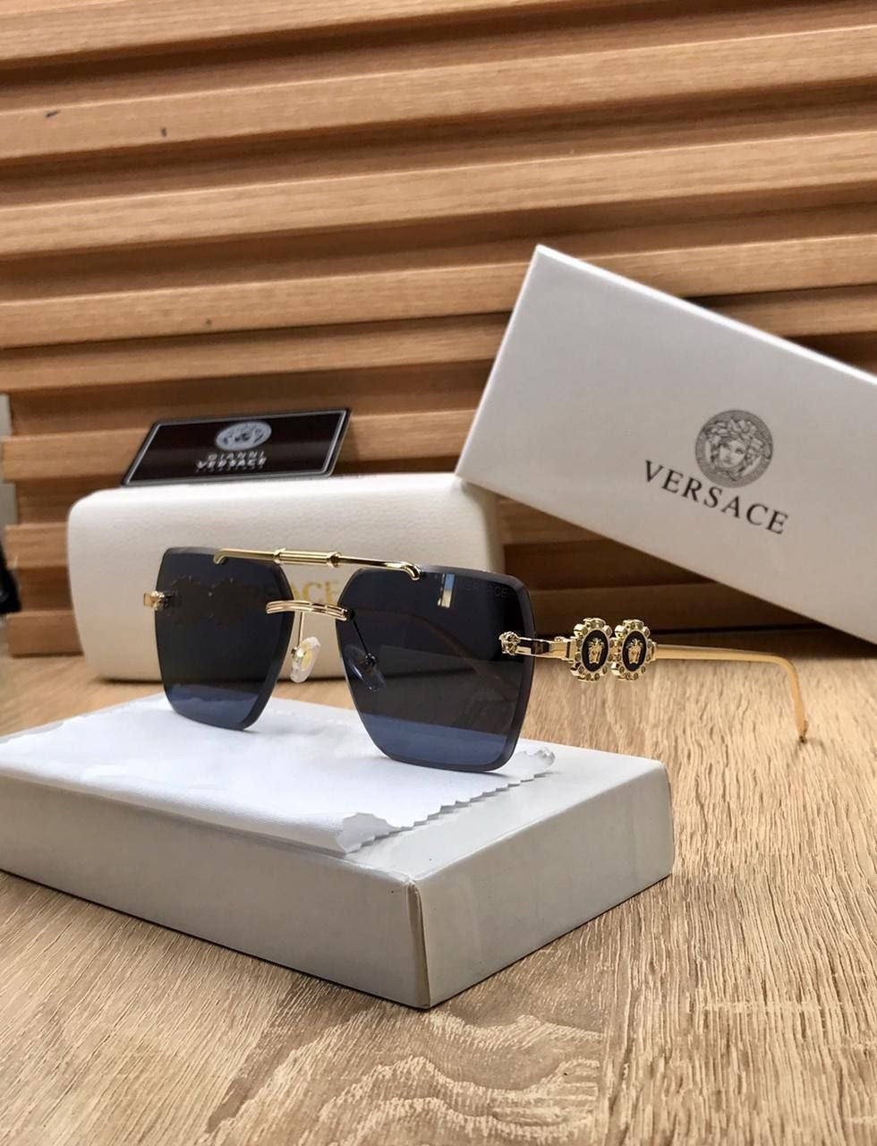 Versace Medusa Rimless Square Sunglasses