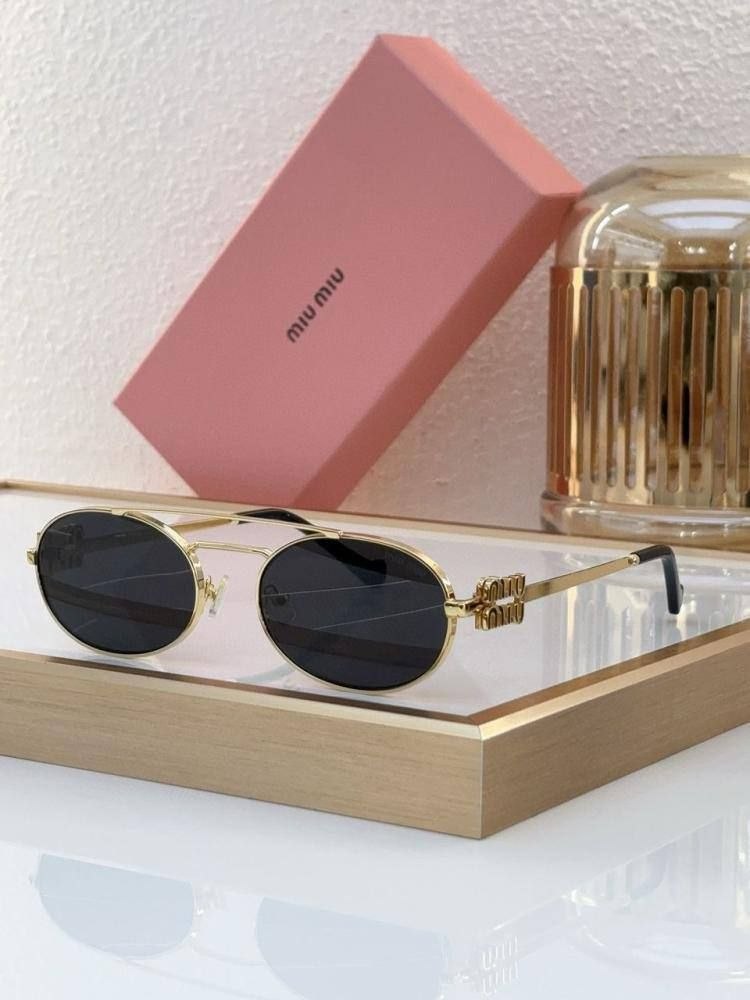 Miu Miu Oval Aviator Sunglasses