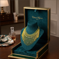 Collier Cascade Dorée (Style Or Jaune)